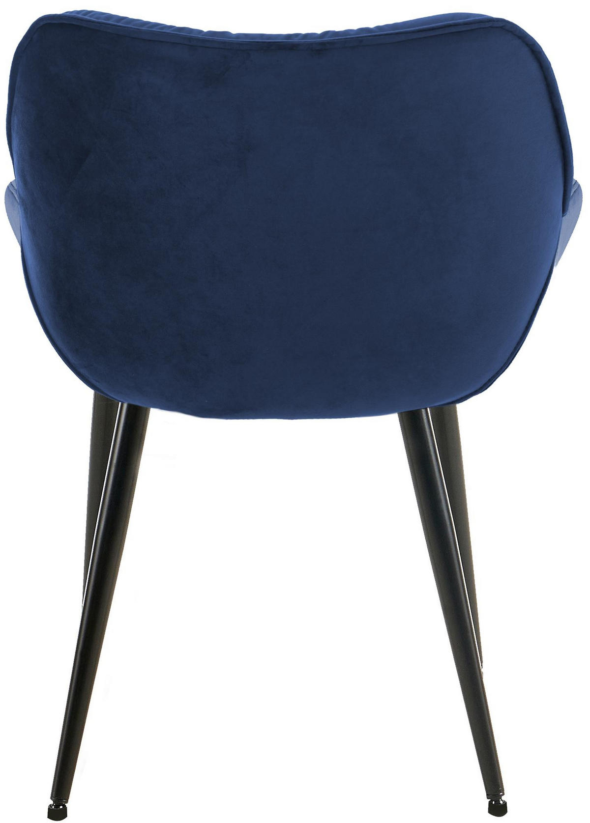 ARMLEHNENSTUHL Samt Dunkelblau - Schwarz/Dunkelblau, Textil/Metall (58/83/62cm) - CLP