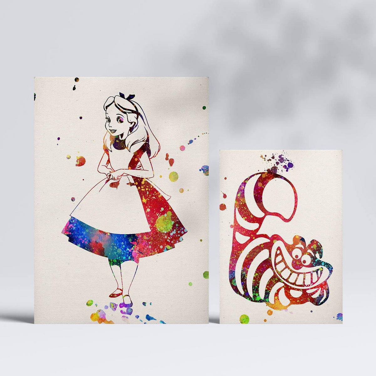 POSTER Set Mit 6 Alice Im Wunderland Illustrationen Im Aquarell Stil A3 & A4 Rahmenlos - Klar, Papier (29/3cm) - Nacnic