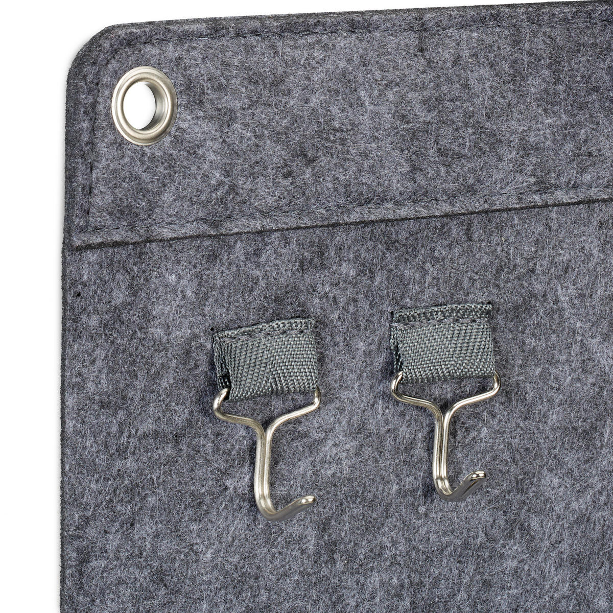 2XHÄNGEORGANIZER - Anthrazit, Textil/Metall (5/30/65cm) - Relaxdays