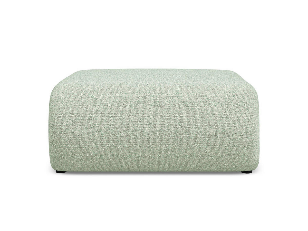 POUF Strukturstoff Stoff Grün - Schwarz/Hellgrün, Kunststoff/Textil (94/40/89cm) - Makamii