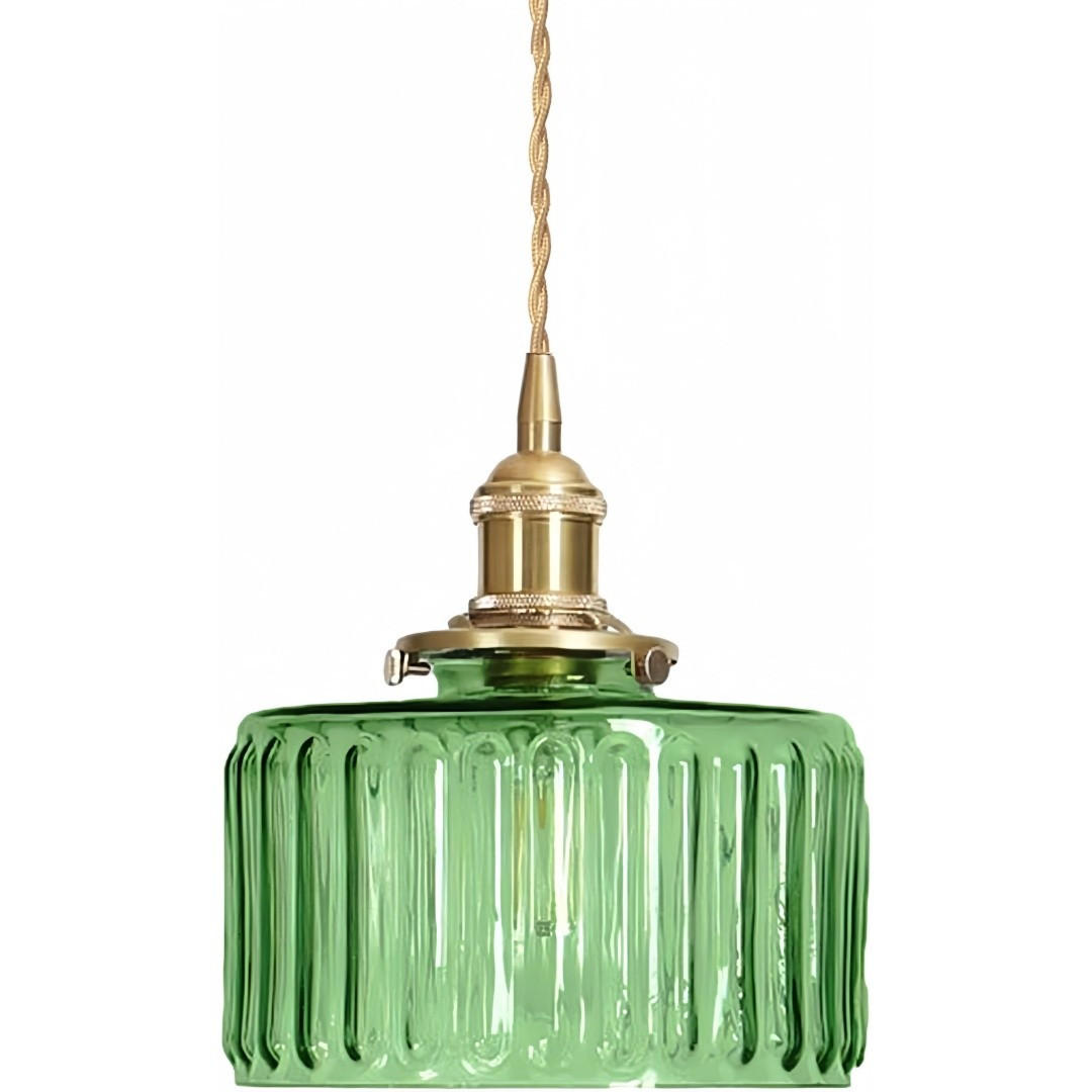 PENDELLEUCHTE Glas & Vintage, E27 Energieklasse E - Smaragdgrün, Glas (18/19/18cm) - Authentics