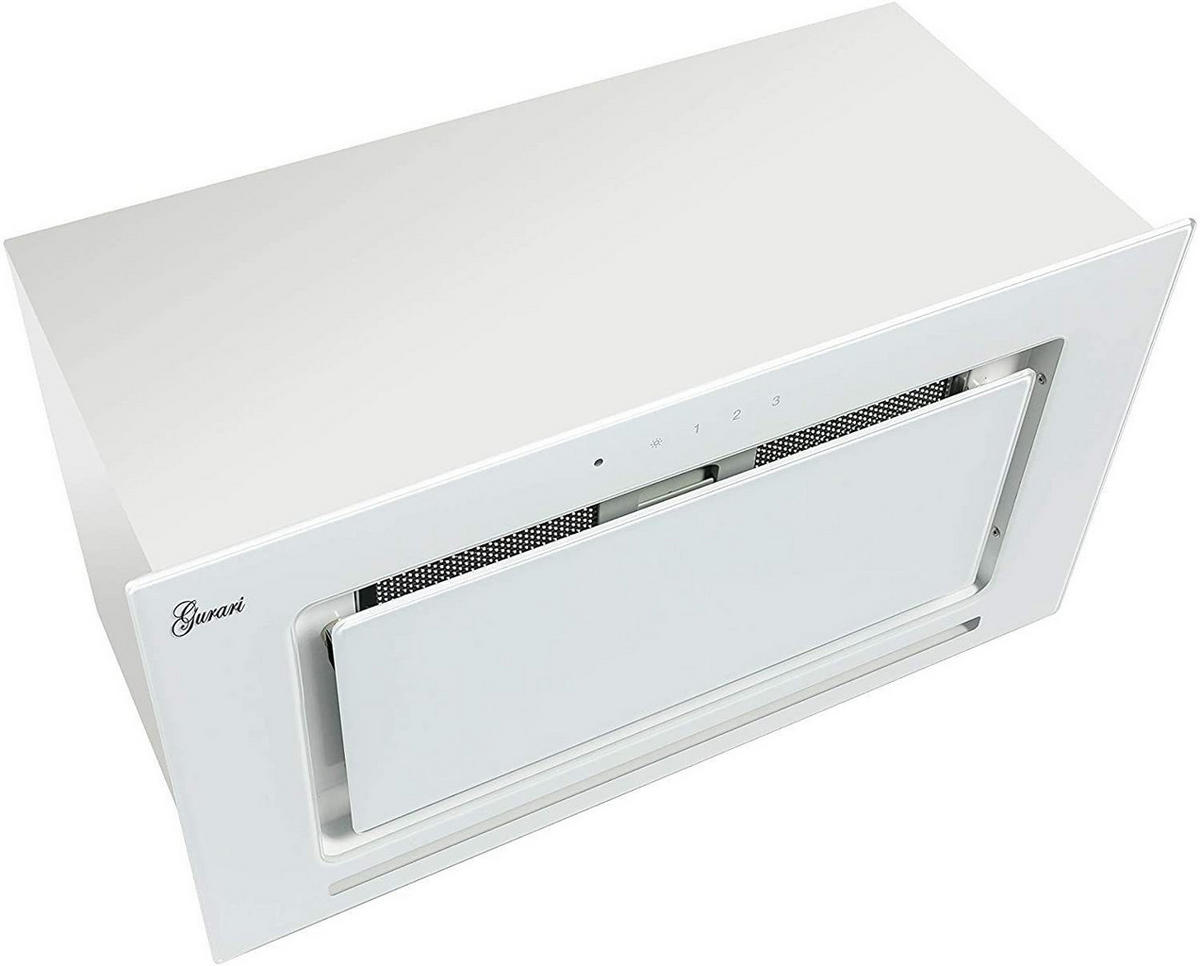 DUNSTABZUGSHAUBE GCH E 217 WH 70 PRIME +Umluftset, 70 cm Weiß Glas - Weiß, Glas/Metall (70/29.5/23.5cm) - Gurari