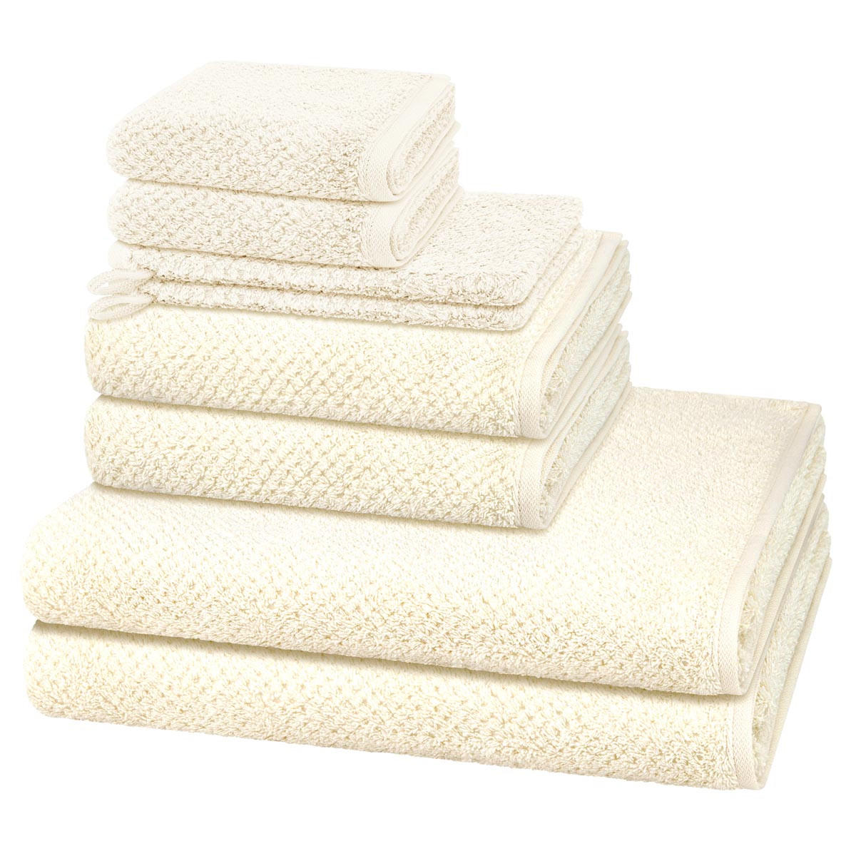 FROTTIERSET Pure 8-teilig - Naturfarben, Textil (50/100cm) - Cawö