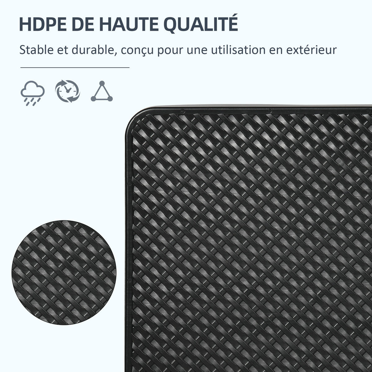 BESCHWERUNGSPLATTEN Schwarz 4er-Set 100/100/8 cm - Schwarz, Kunststoff (99/99cm) - PANGIVO