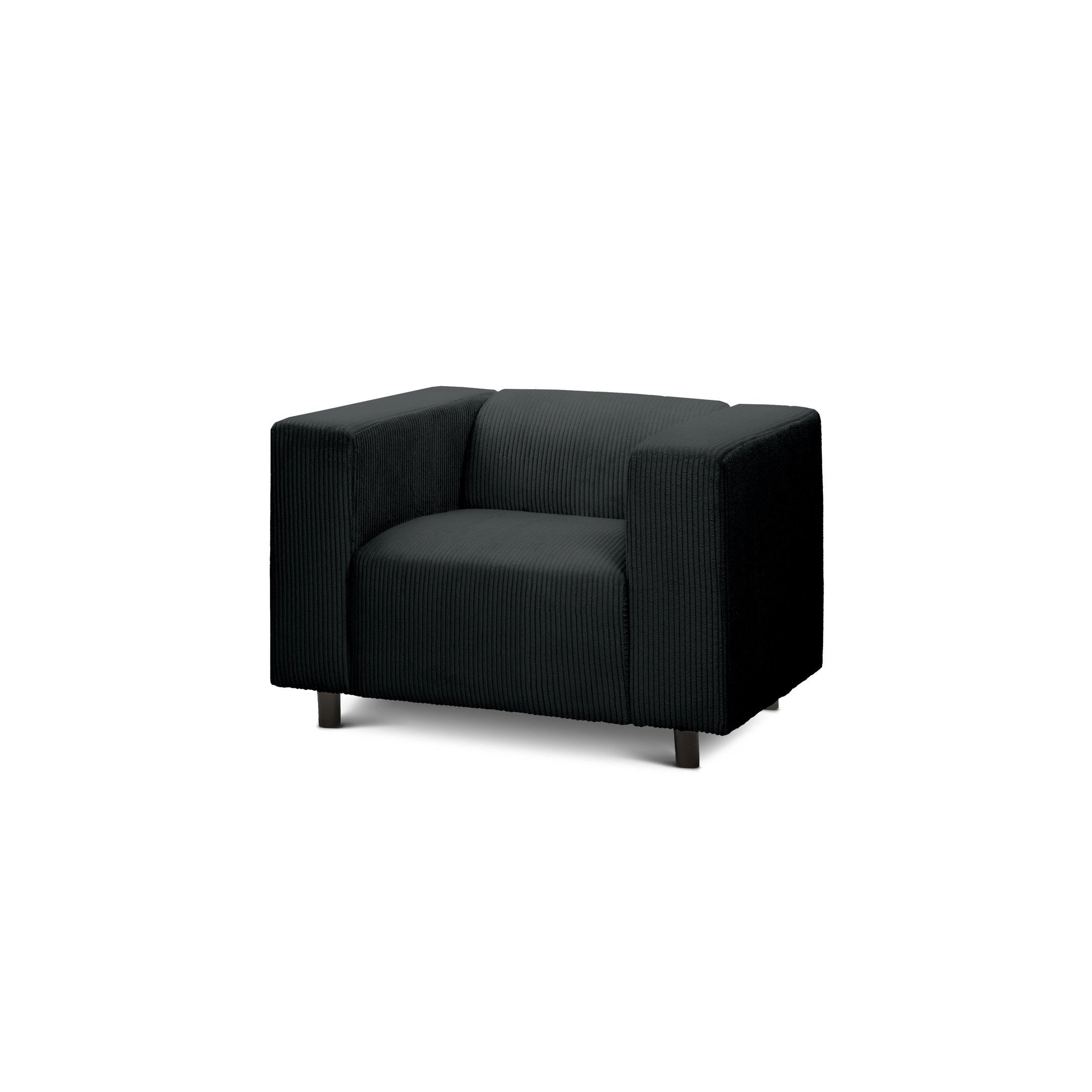 Pillovely Sessel Schwarz 95x57x80 cm