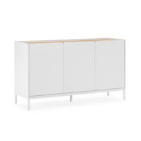 SIDEBOARD Curva 3 türen Weiß - Weiß, Holzwerkstoff (140/80/40cm)