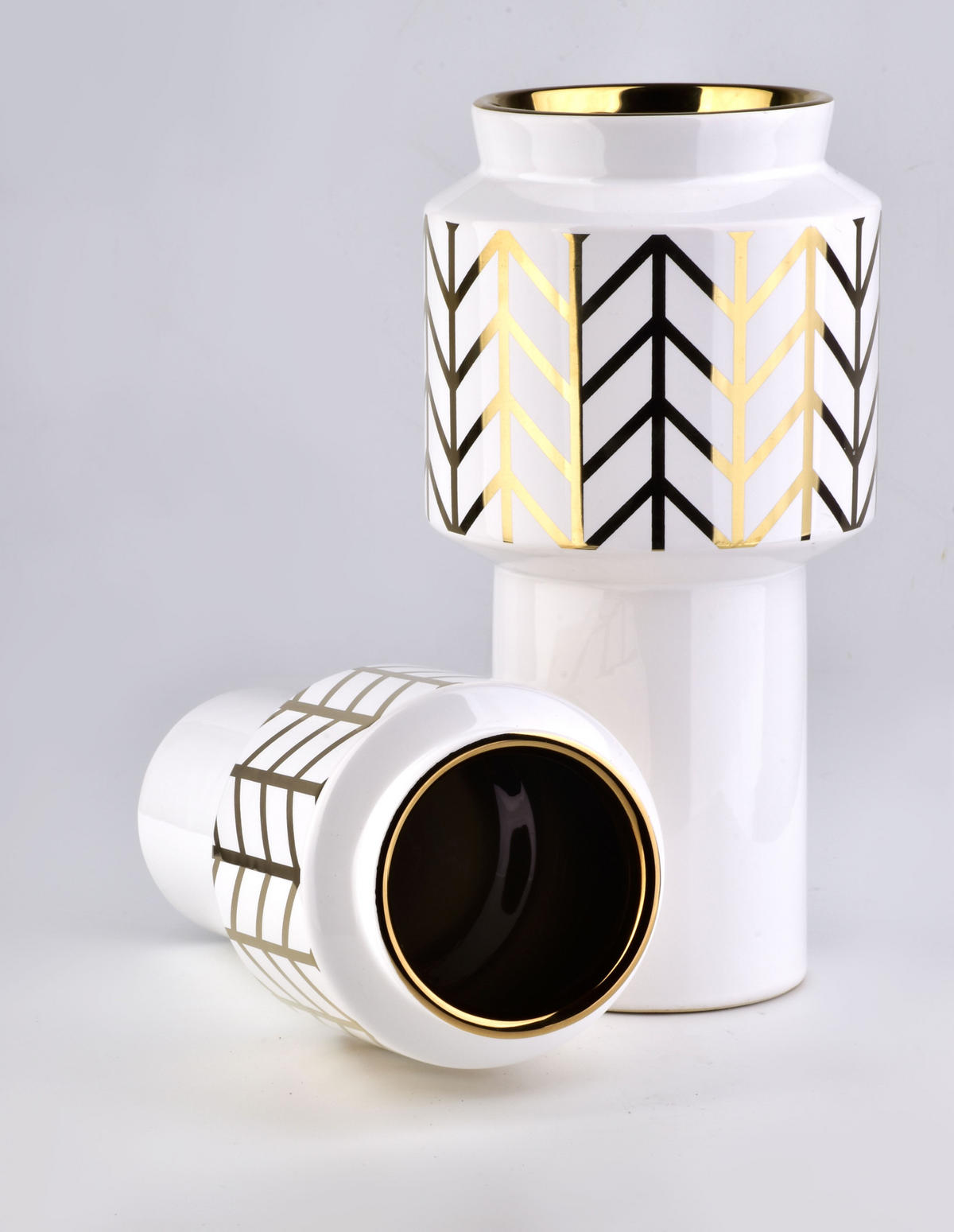 VASE Maritta Weiß 15/15/30 cm Keramik - Weiß, Keramik (30cm) - Mondex