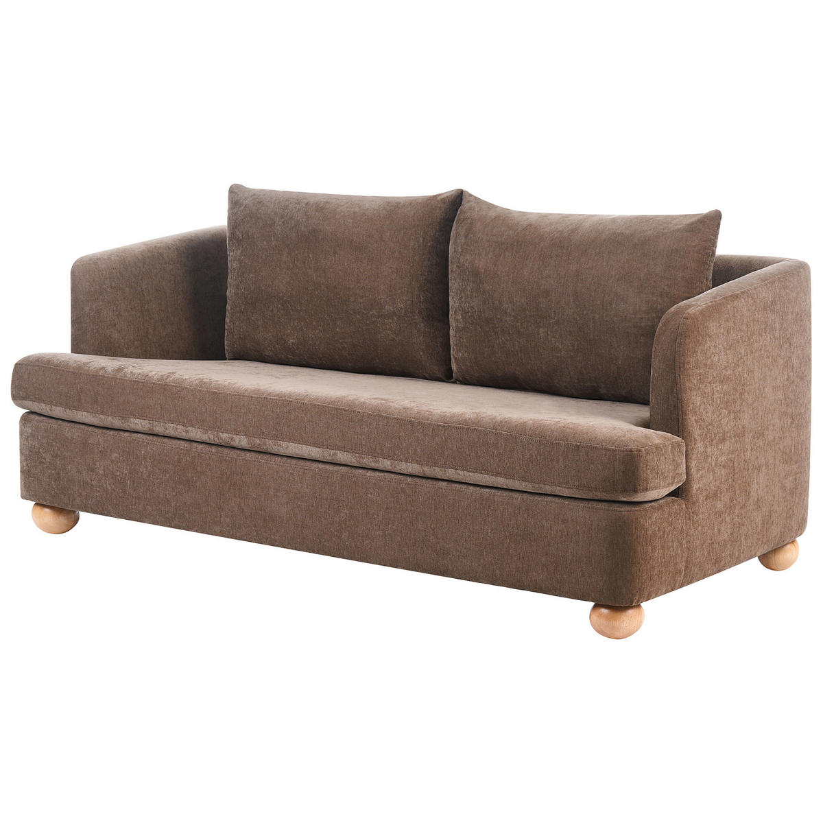 POHOVKA 3-místná Žinylková látka Hnědá Rattvik - světle hnědá, textil (198/86/82cm) - Beliani