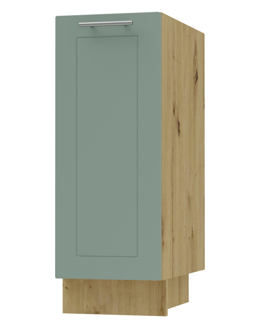 KÜCHENUNTERSCHRANK Kvantum D1D/30 Mint Matt / Eiche Artisan Matt 30 / 50 / 82cm - Eiche Artisan/Mintgrün, Holz/Holzwerkstoff (30/82/50cm) - Feldmann-Wohnen