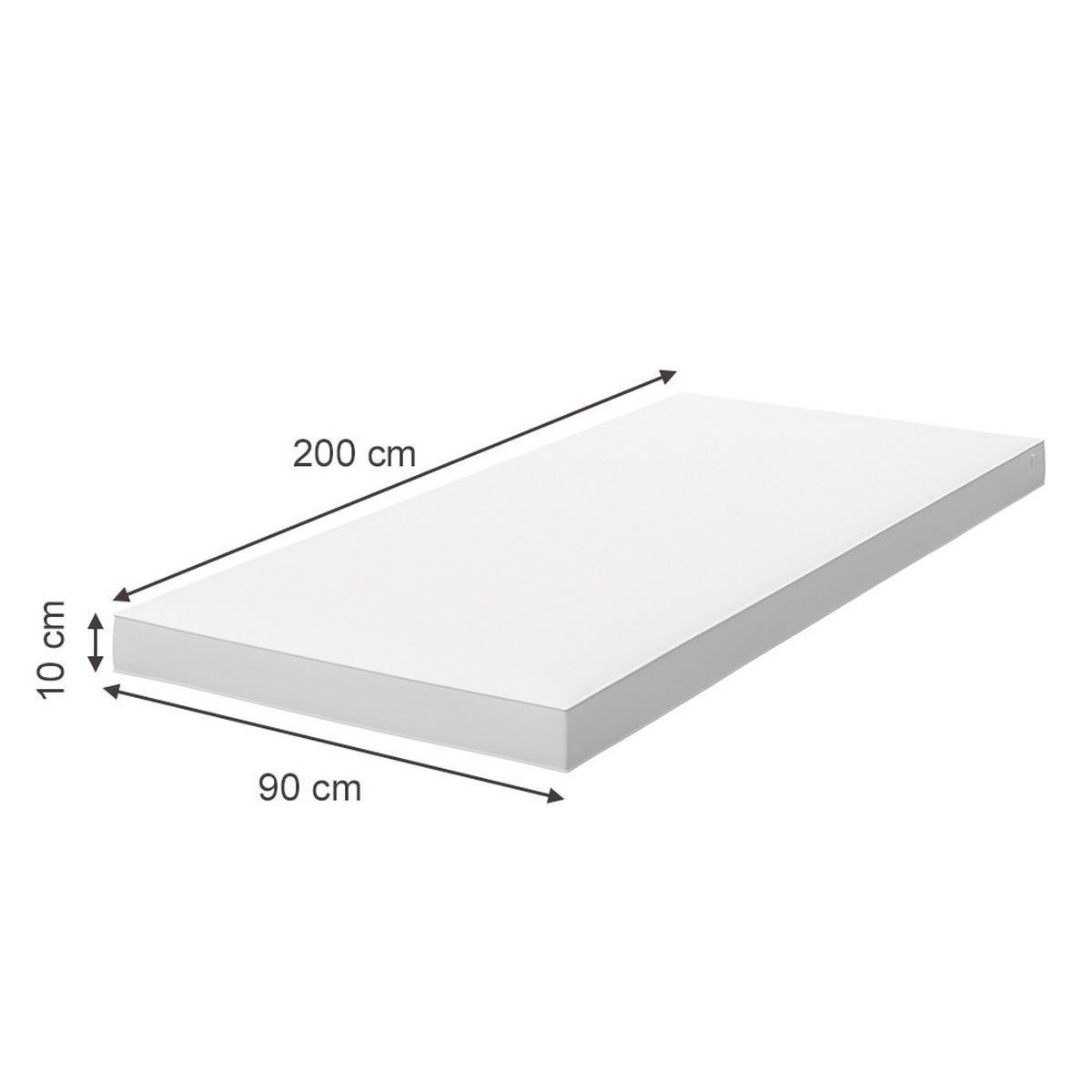 KINDERMATRATZE Weiß 90 x 200 cm - Weiß, Textil (90/200cm) - VitaliSpa