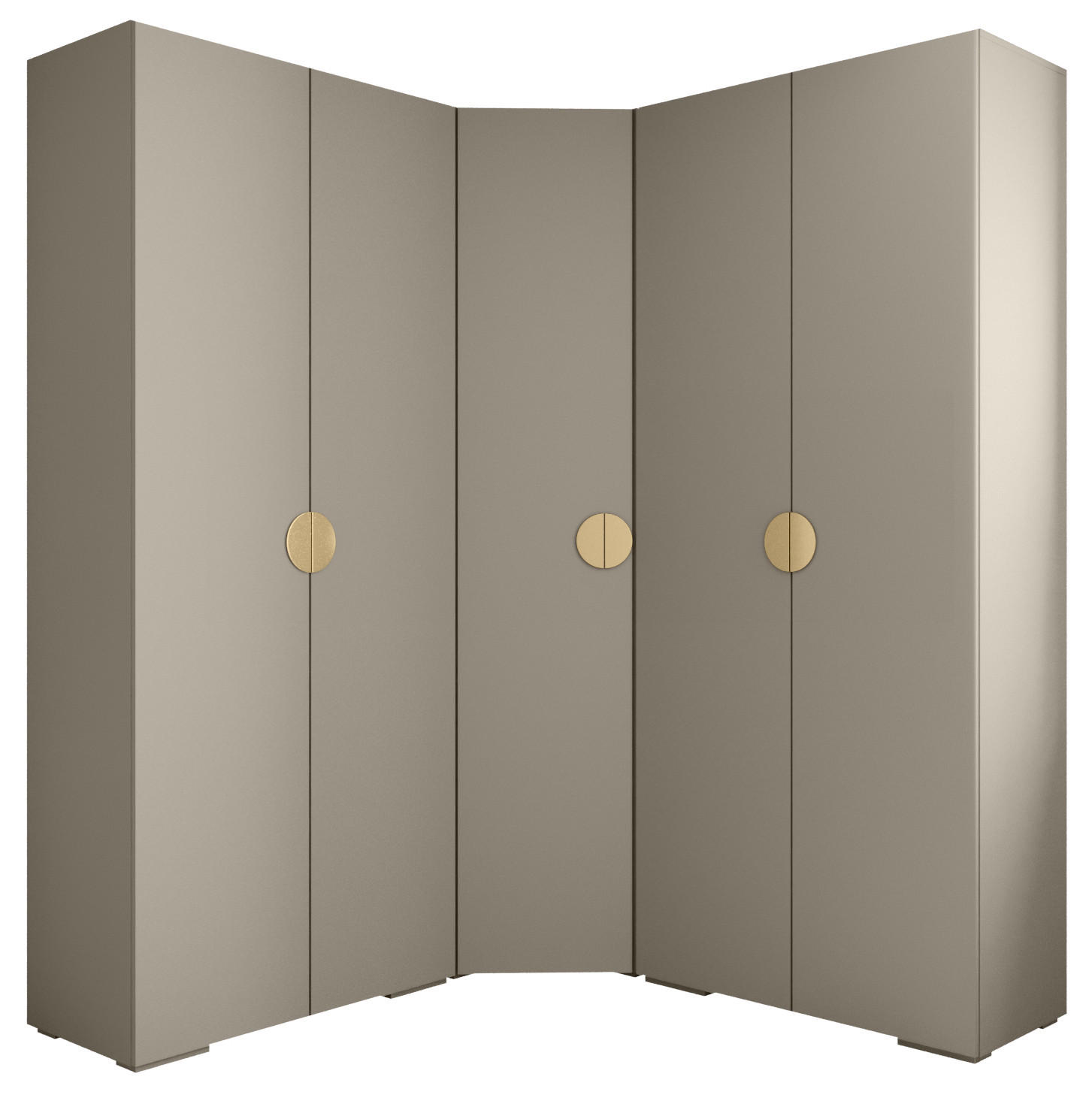 GARDEROBEN-SET 236,7/181,7/47 - Kaschmir/Goldfarben, Holz/Kunststoff (181.7/236.7/47cm) - Abiks Möbel