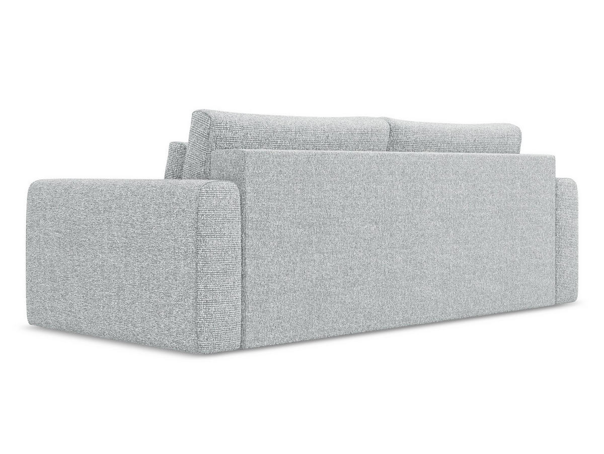3-SITZER SOFA mit Schlaffunktion Strukturstoff Stoff Grau - Silberfarben/Schwarz, Kunststoff/Textil (238/82/105cm) - Makamii