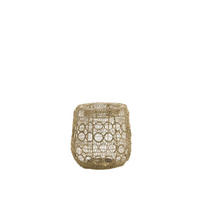 WINDLICHT Salos - Gold - 17/17/16 cm - Goldfarben, Metall (17/16/17cm) - Light & Living