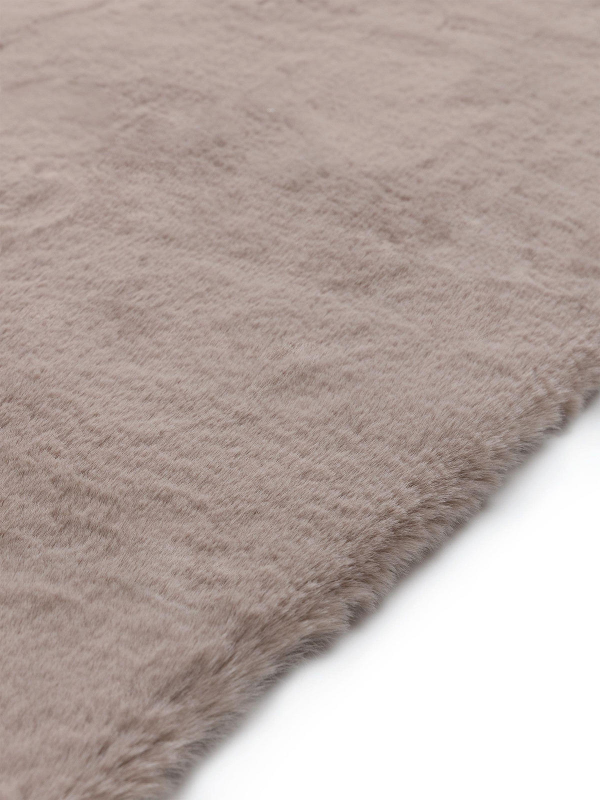 KUNSTFELL-TEPPICH Dave Taupe 80x240 cm - Taupe, Textil (80/240cm) - benuta Nest
