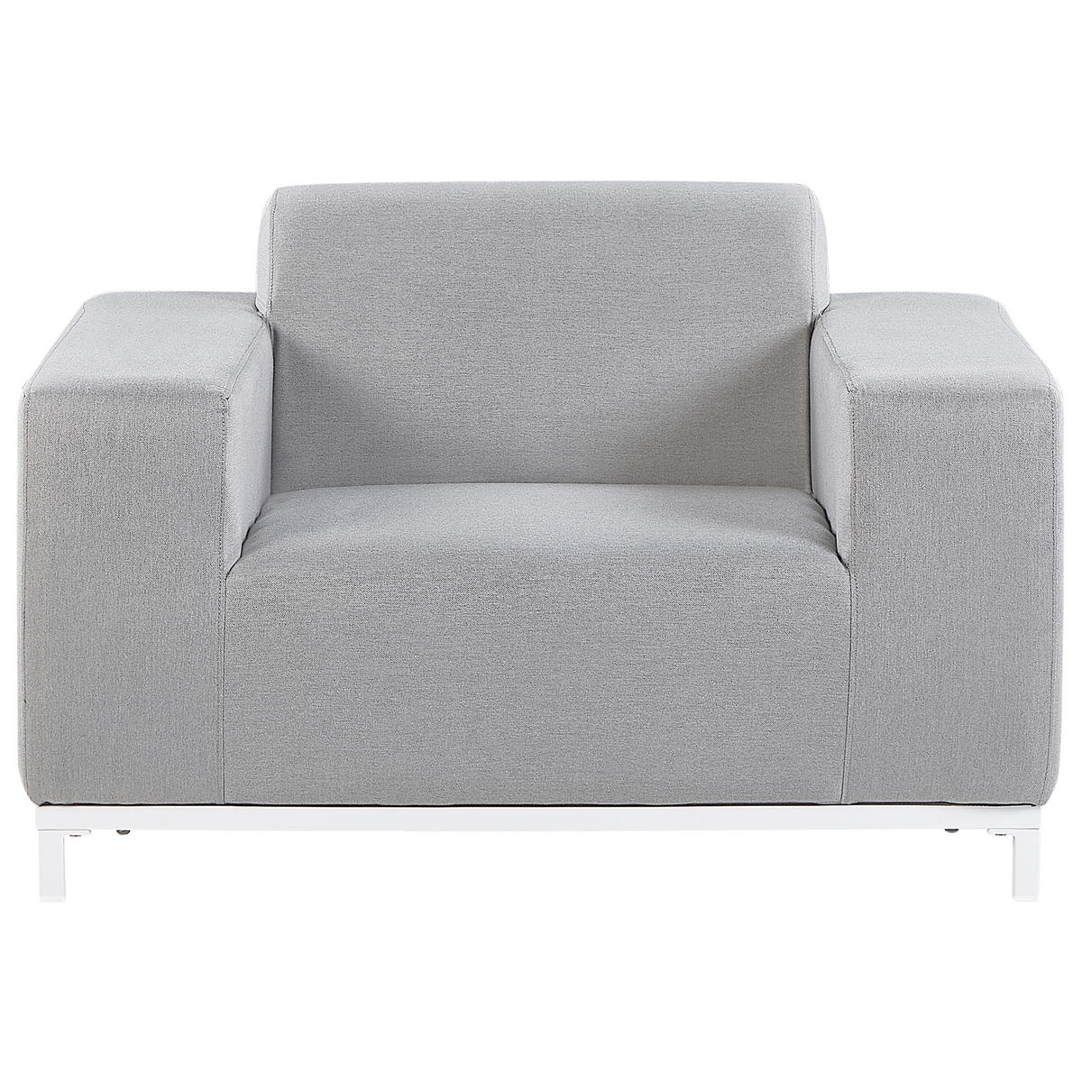 LOUNGE GARNITURA 5-sedežna svetlo siva/belo ogrodje Rovigo - siva/bela, tekstil - Beliani