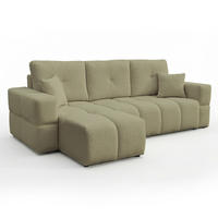 ECKSOFA Denise Mit Schlaffunktion - Grün, Holzwerkstoff/Textil (250/148cm) - Fun Möbel