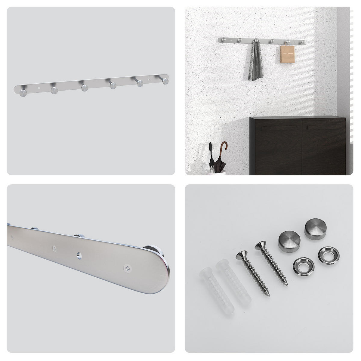 GARDEROBENLEISTE 46/2.55/2.55 cm - Silberfarben, Metall (2.55/2.55/46cm) - Intirilife