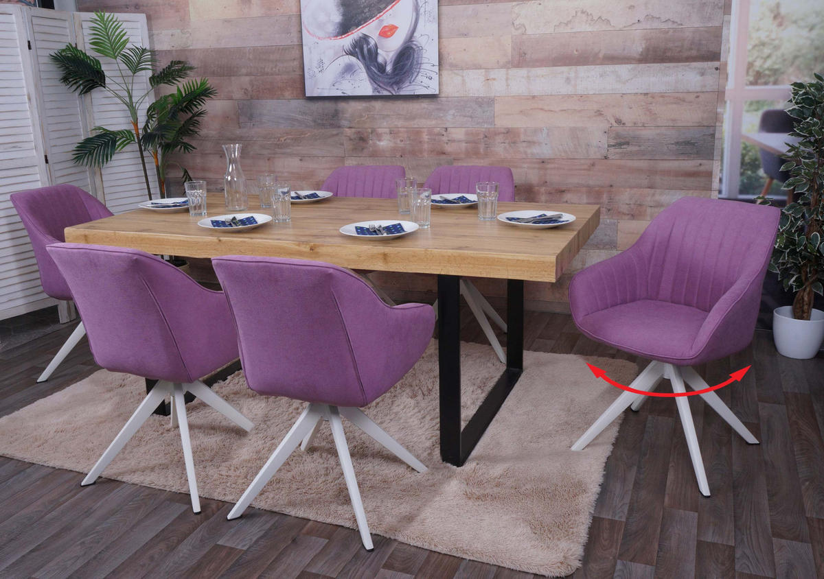 JEDÁLENSKÁ stolička Violett - lila/fialová, textil (55/84/60cm) - MCW