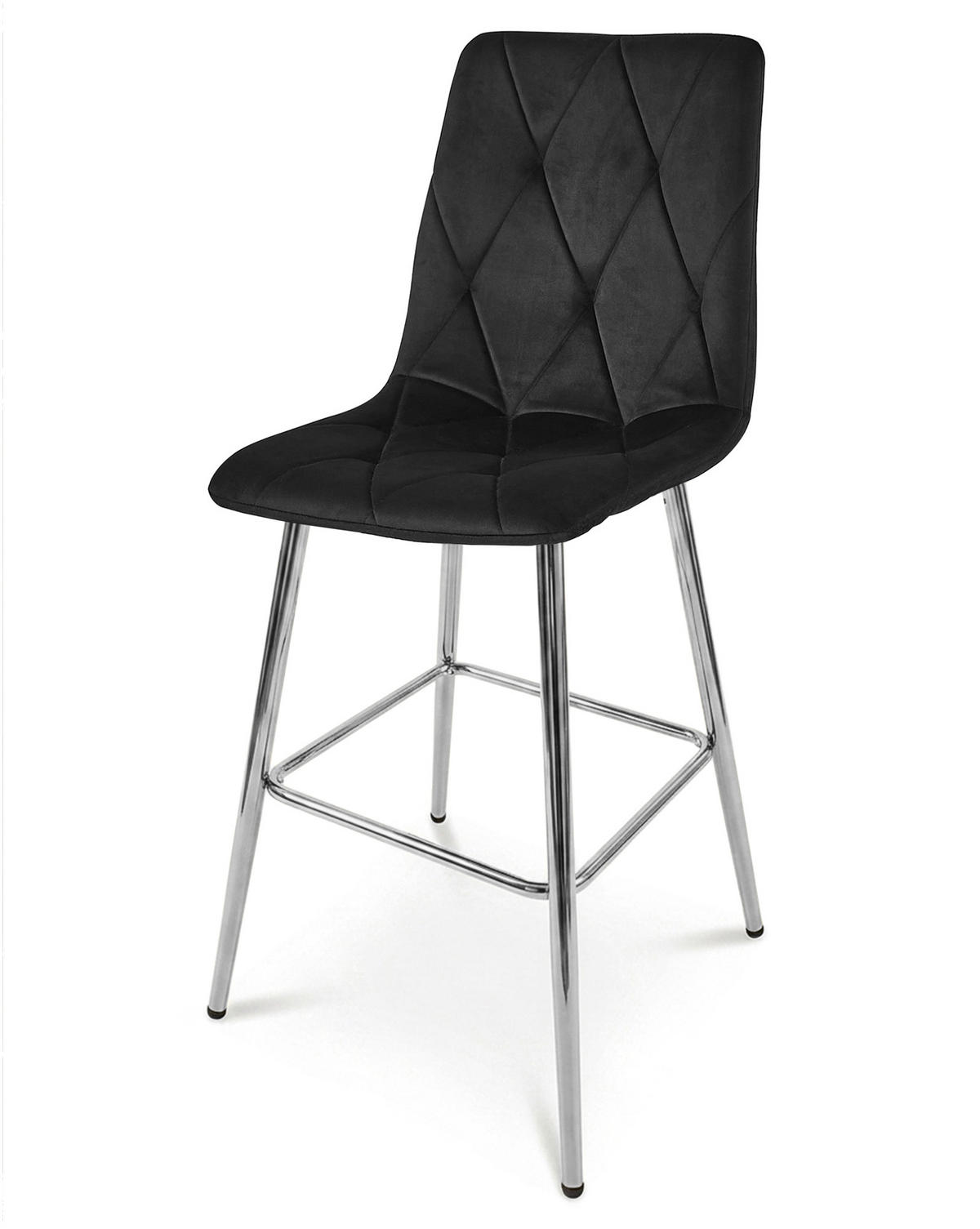 BARHOCKER 4 Stück Schwarz 52x56 cm LIBRA Ergonomische Rückenlehne - Schwarz, Metall (52/58/56cm)