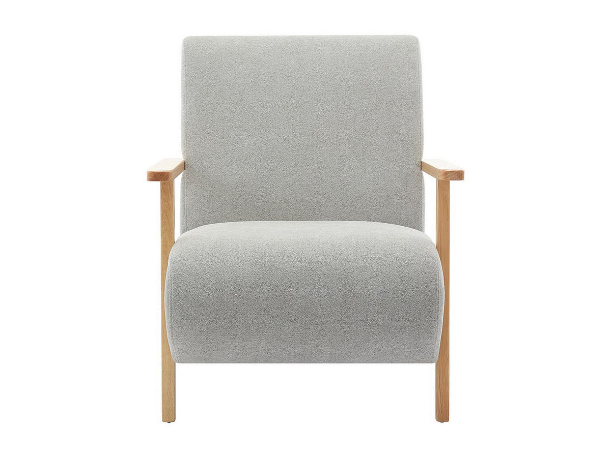 SESSEL - Stoff & Holz - Grau - JULOMO - Grau, Textil (70/81/82cm) - Vente-Unique