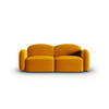 SOFA Blair aus Samt gelb 2 Sitzplätze - Gelb, Textil (87/80/194cm) - Micadoni