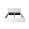 POLSTERBETT Dalas Weiß 120 x 200 x 40 cm Stauraum ohne hydraulische Funktion Mit hochwertiger Matratze H2 (bis 100 kg) und Lattenrost - Weiß, Holz (120/200cm) - Halmon Schlafkomfort Betten 