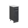 SCHUBLADENSCHRANK R-Line Schwarz Beton 30 cm AP Marmor - Anthrazit/Schwarz, Holzwerkstoff (30/81.6/60cm) - Vicco