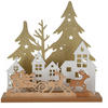 LED-TISCHLAMPE Weihnachten 20 cm - Hellbraun, Holz (19/4.5/20cm) - Home Styling Collection