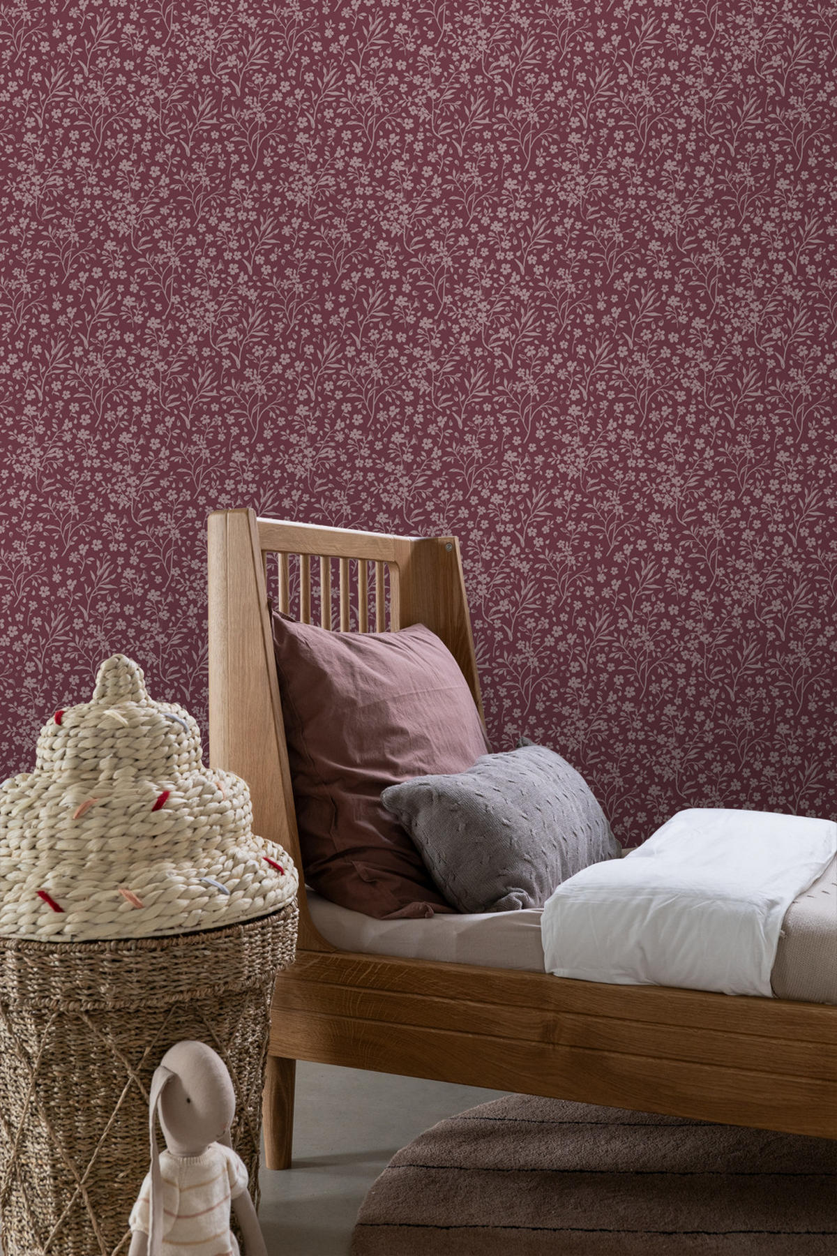 TAPETE Blumen 50 x 900 cm - Lila, Papier (50/0.1cm) - ESTAhome