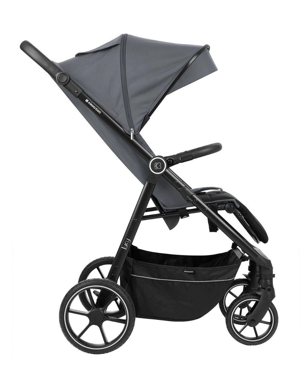 BUGGY Lucy Gurt grau Rückenlehne verstellbar Federung Hinterradbremse - Grau, Metall (74/54/104cm) - Kikka boo