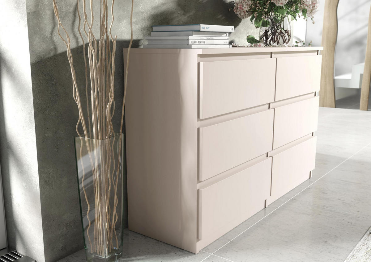 KOMMODE 120 Cashmere 120x78,5x39 cm - Kaschmir, Holzwerkstoff (120/78.5/39cm) - Mobelsta