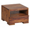 NACHTTISCH Massivholz Schublade Ablage Pflegeleicht NAKO, Braun 40x40x30 cm - Braun, Holz (40/30/40cm) - KADIMA DESIGN