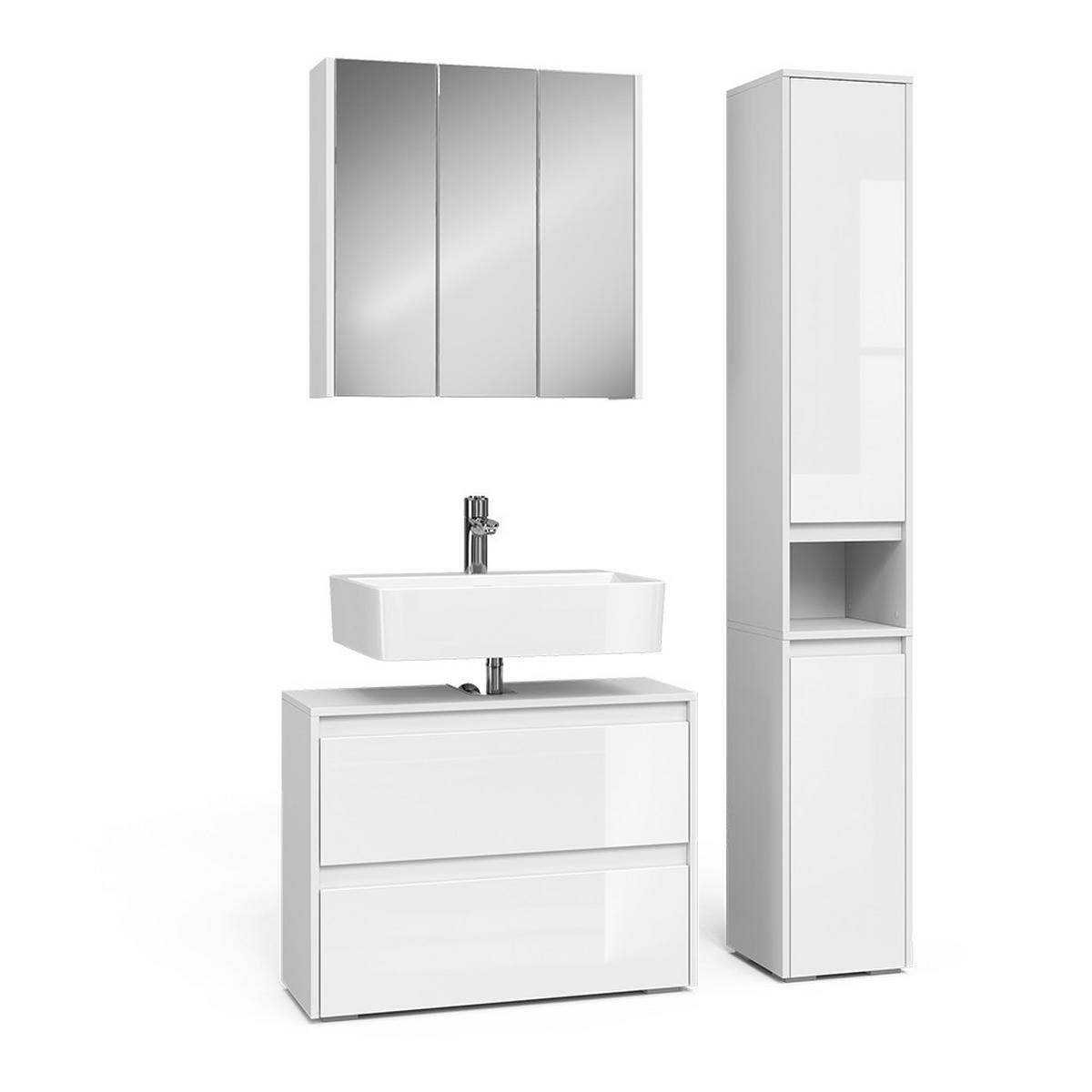 KOUPELNOVÝ NÁBYTEK Majest Bílá/bílý vysoký lesk - bílá/vysoce lesklá bílá, kompozitní dřevo (80.1/62/30.1cm) - Vicco