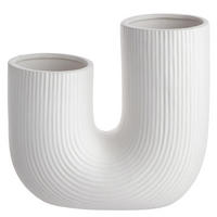 VASE Tube - Weiß, Keramik (23cm) - Butlers