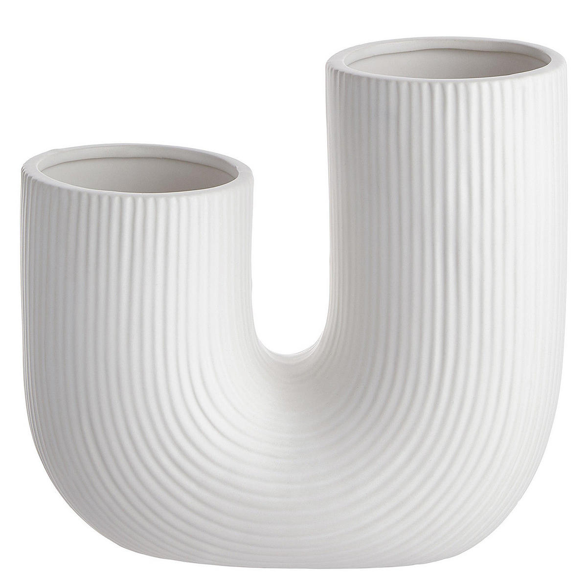 VASE Tube - Weiß, Keramik (23cm) - Butlers