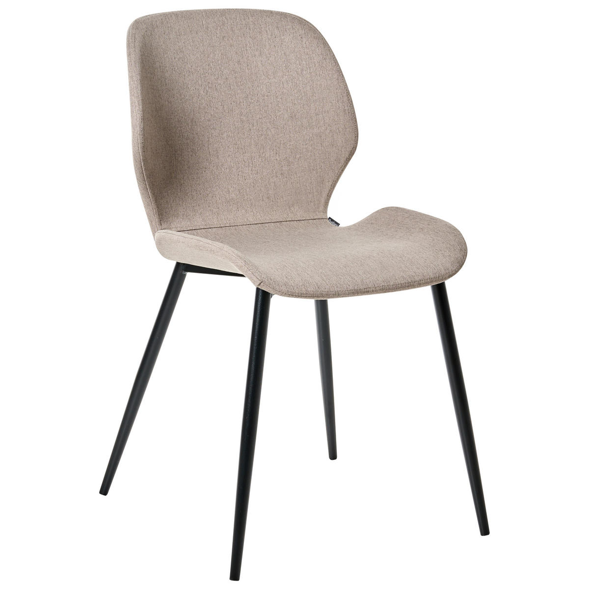 KONFERENZSTUHL 2er-Set Stoff Taupe Holland - Taupe, Textil (48/84/55cm) - Beliani