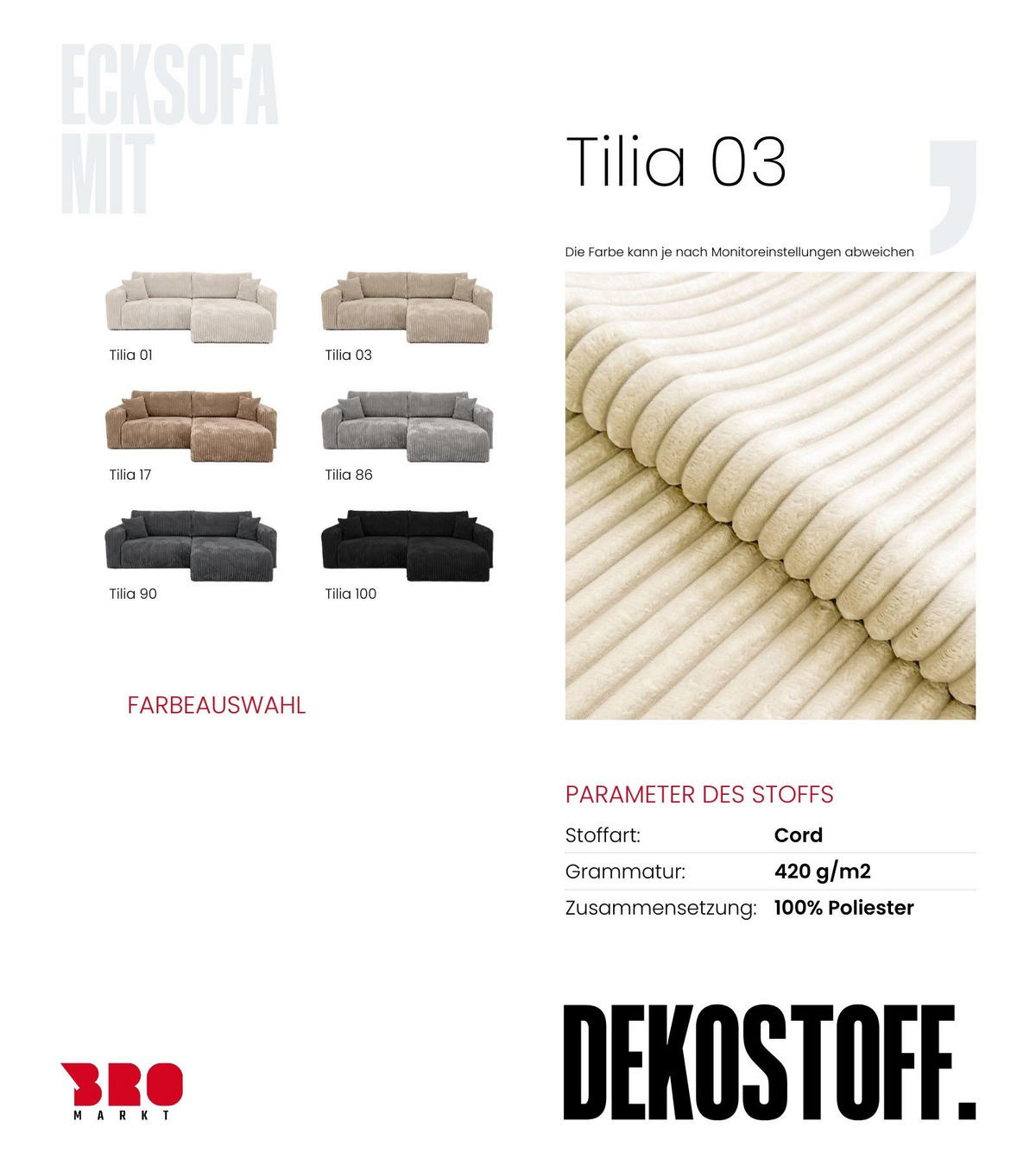 ECKSOFA mit Schlaffunktion TILIO Beige - Beige, Textil (244/148cm) - Bromarkt