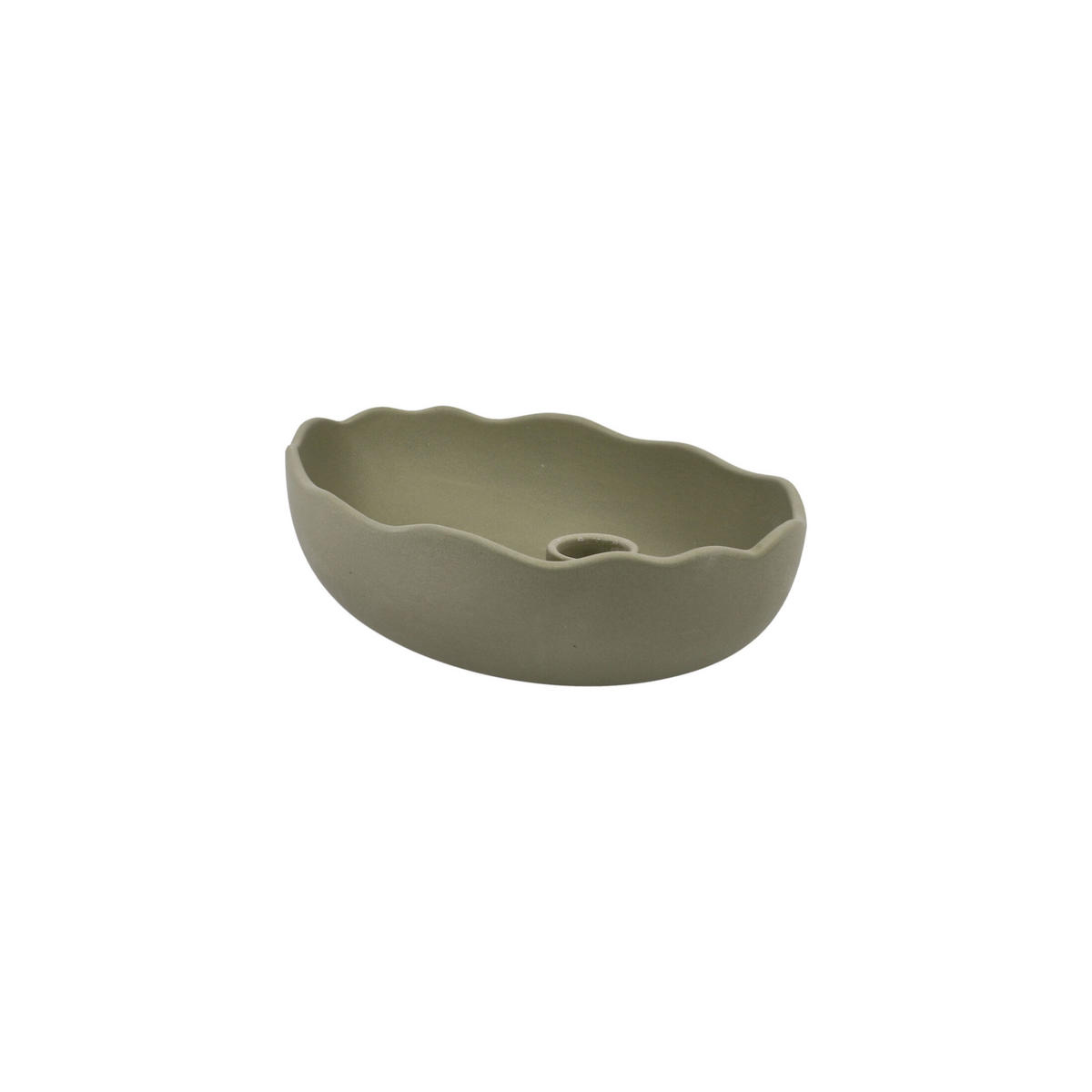 KERZENHALTER Moss Shadow, Porzellan, Grün, 21 cm - Grün, Keramik (13.5/4.5/21cm) - Goebel