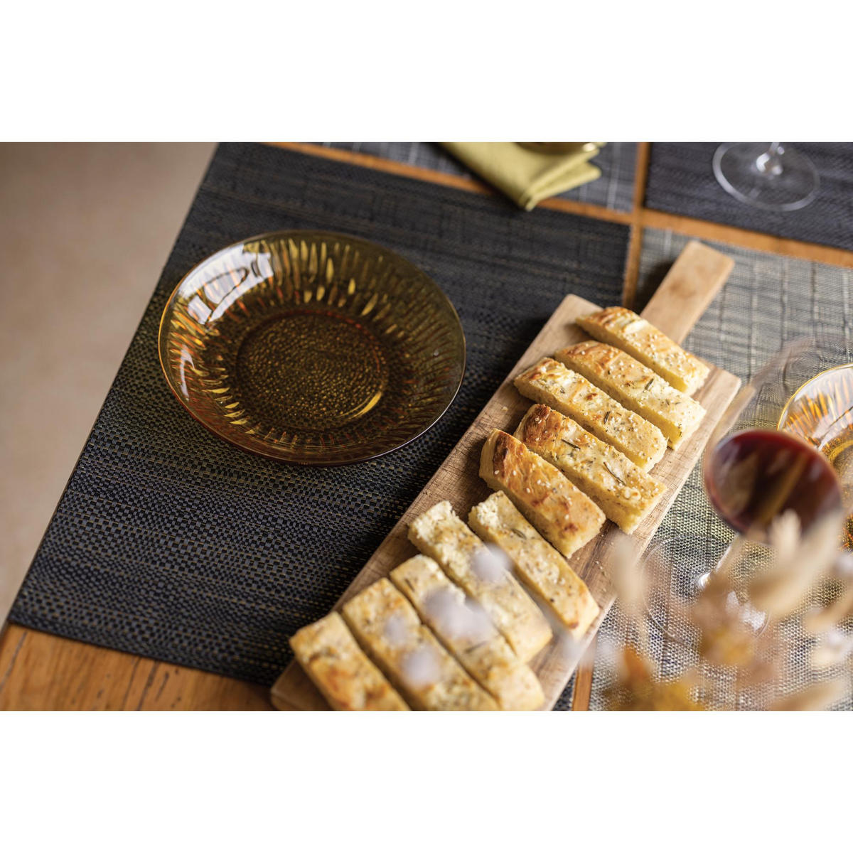 TISCHSET Canna schatten/gold 33 x 45 cm - Dunkelgrau, Textil (33/45cm) - Winkler