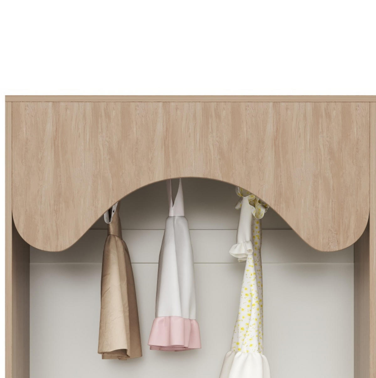 KLEIDERSCHRANK 80/141,5/46 cm Natur/Weiß aus MDF mit 2 Schubladen - Weiß, Holzwerkstoff (46/141.5/80cm) - OKMYHOME
