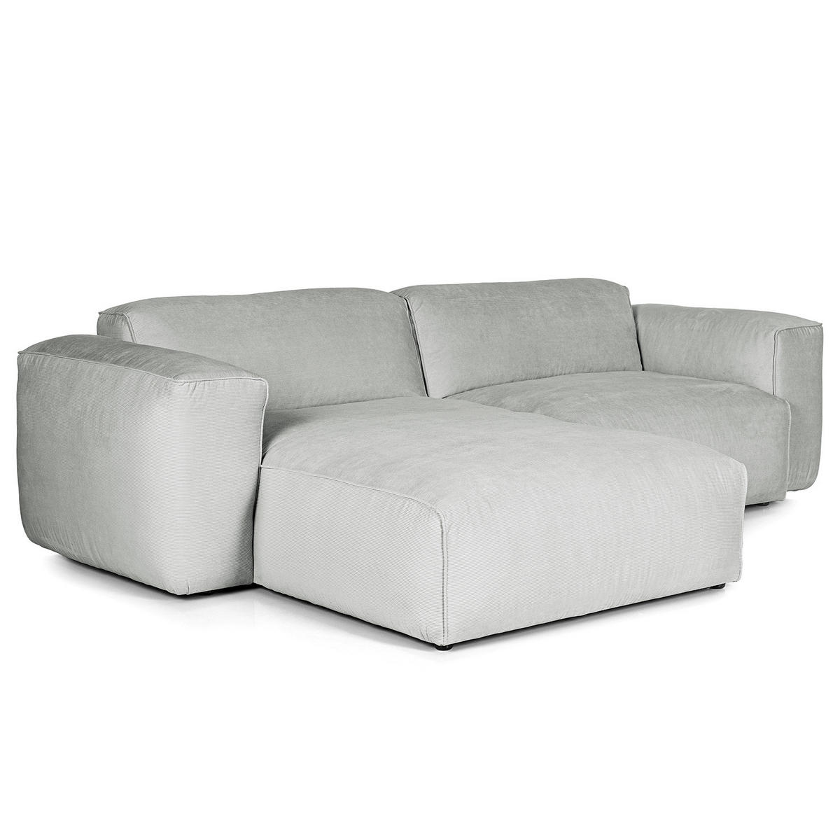 1,5-SITZER ECKSOFA mit Longchair - Schwarz/Grau, Kunststoff/Textil (260/173cm) - home24