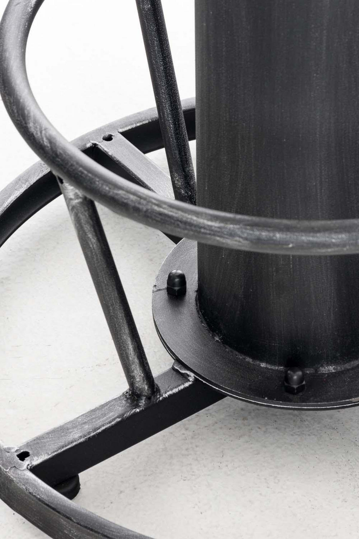 BARTISCH rund 54 cm Metall antik silber - Silberfarben, Metall (54/91/54cm) - CLP