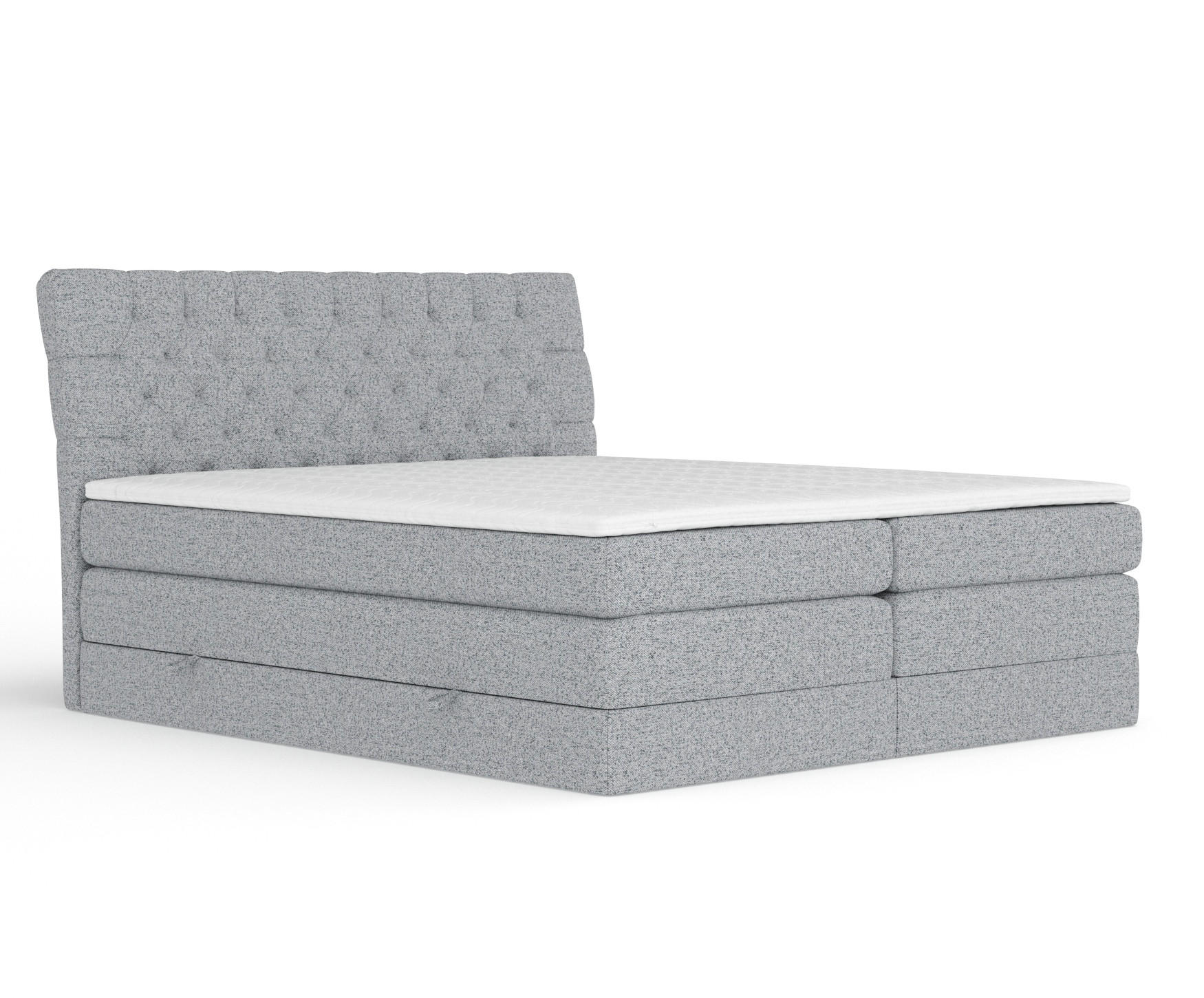 BOXSPRINGBETT Seraphine Grau 180/200 cm - Schwarz/Grau, Holz/Holzwerkstoff (180/200cm) - Maison de Reve