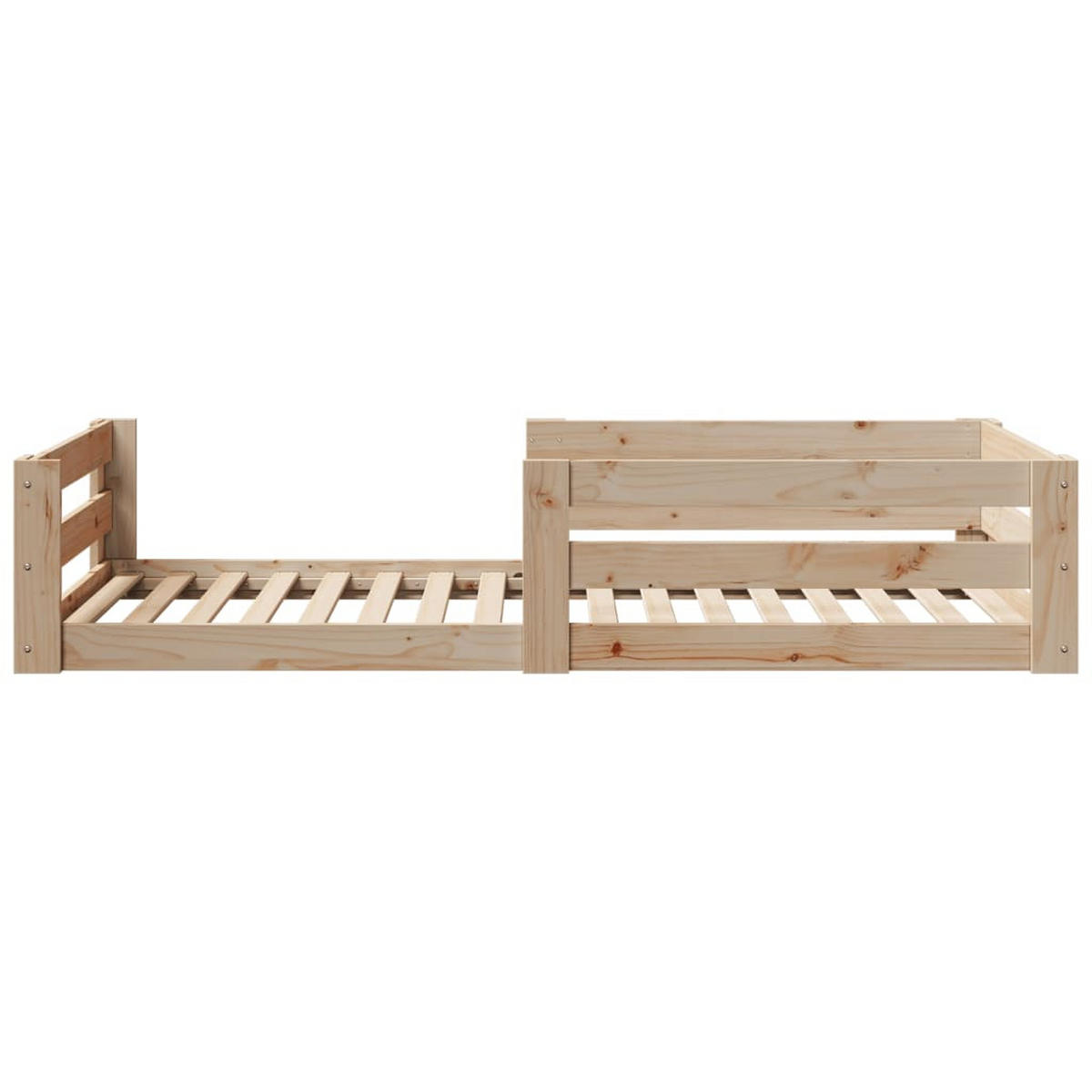 MASSIVHOLZBETT Ohne Matratze 70/140 Cm Kiefernholz - Braun, Holz (70/140cm) - vidaXL