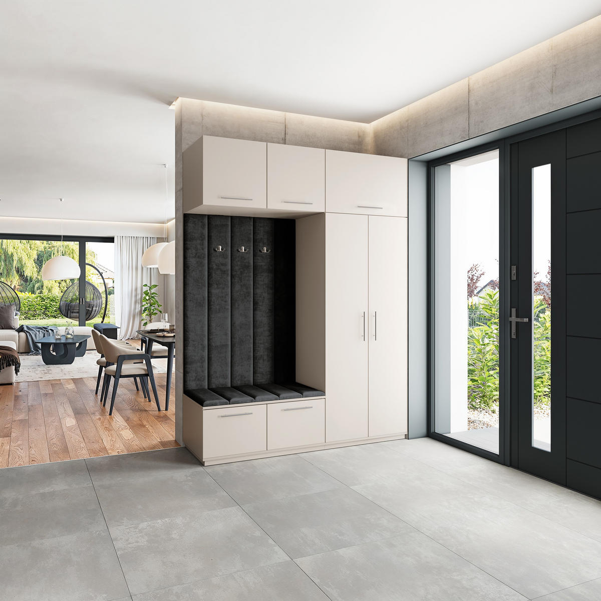 GARDEROBENSCHRANK REMA 180/240/60 cm Modern Kaschmir - Kaschmir, Holzwerkstoff (180/240/60cm) - MASSENO