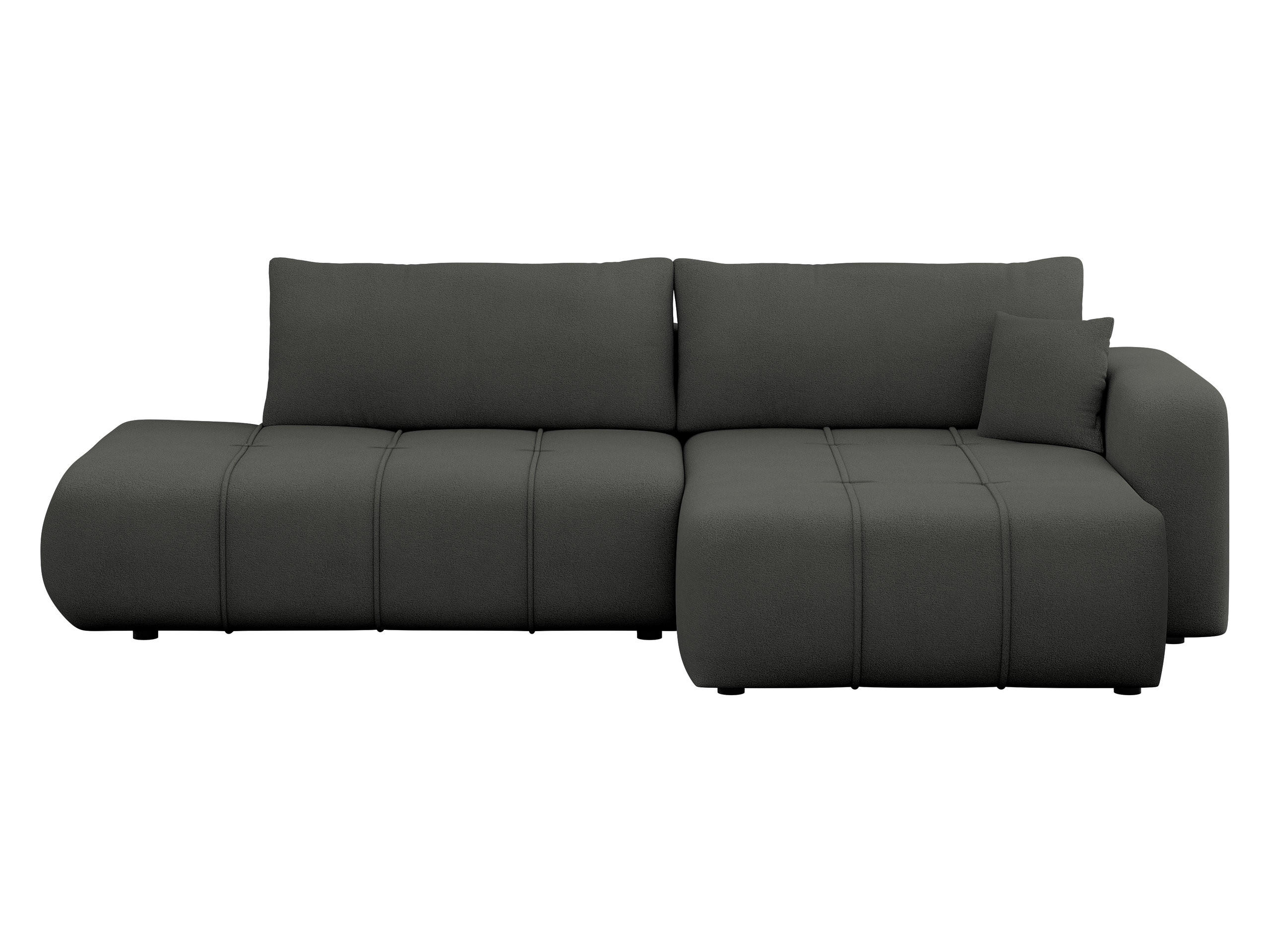 ECKSOFA Furyn O, Seite: Rechts - Schwarz, Holzwerkstoff/Kunststoff (262/145cm) - MIRJAN24