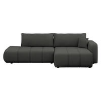 ECKSOFA Furyn O, Seite: Rechts - Schwarz, Holzwerkstoff/Kunststoff (262/145cm) - MIRJAN24