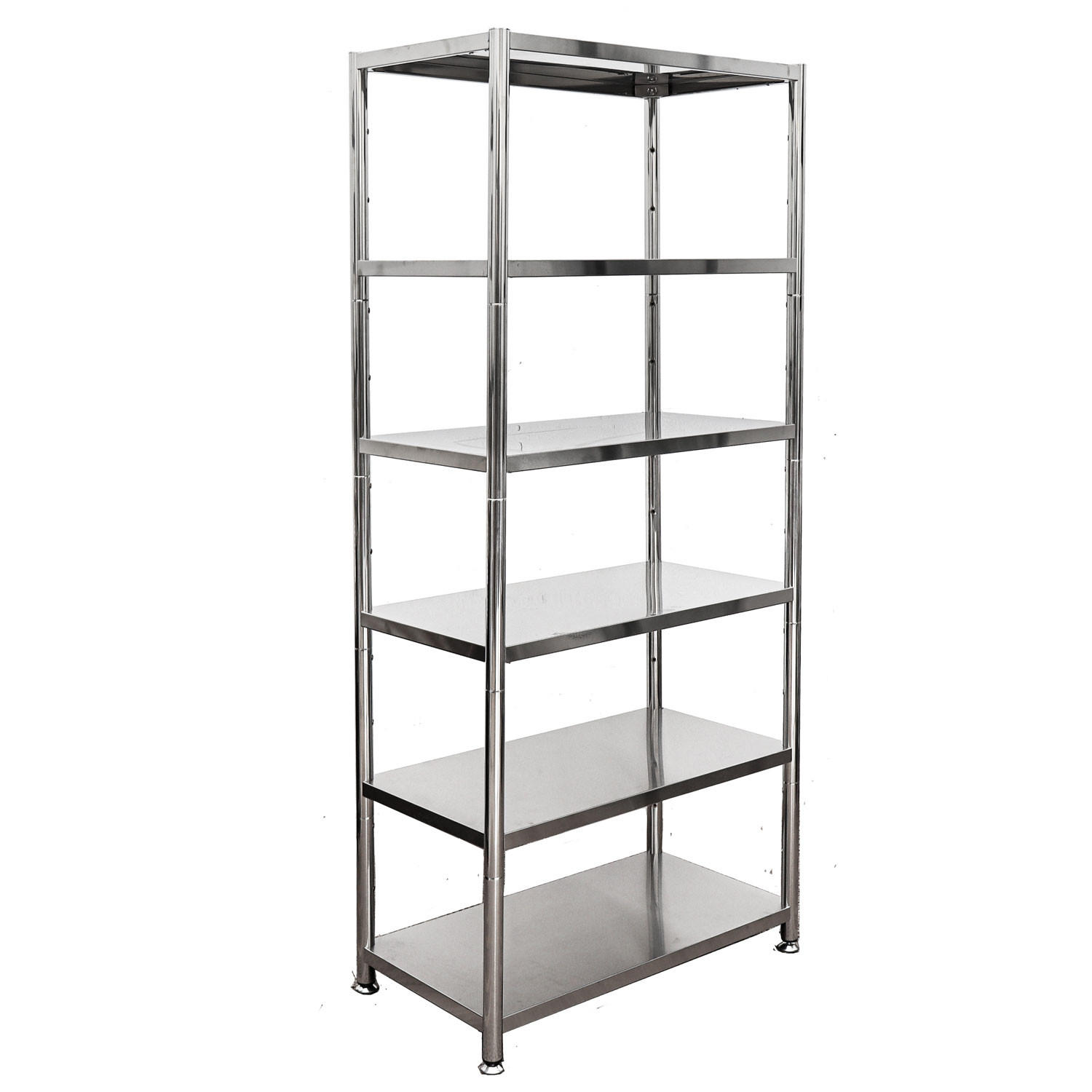 METALLREGAL 73x40x169 cm mit 6 Ebenen - Silberfarben, Metall (41/170/74cm) - shelfr