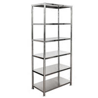 METALLREGAL 73x40x169 cm mit 6 Ebenen - Silberfarben, Metall (41/170/74cm) - shelfr
