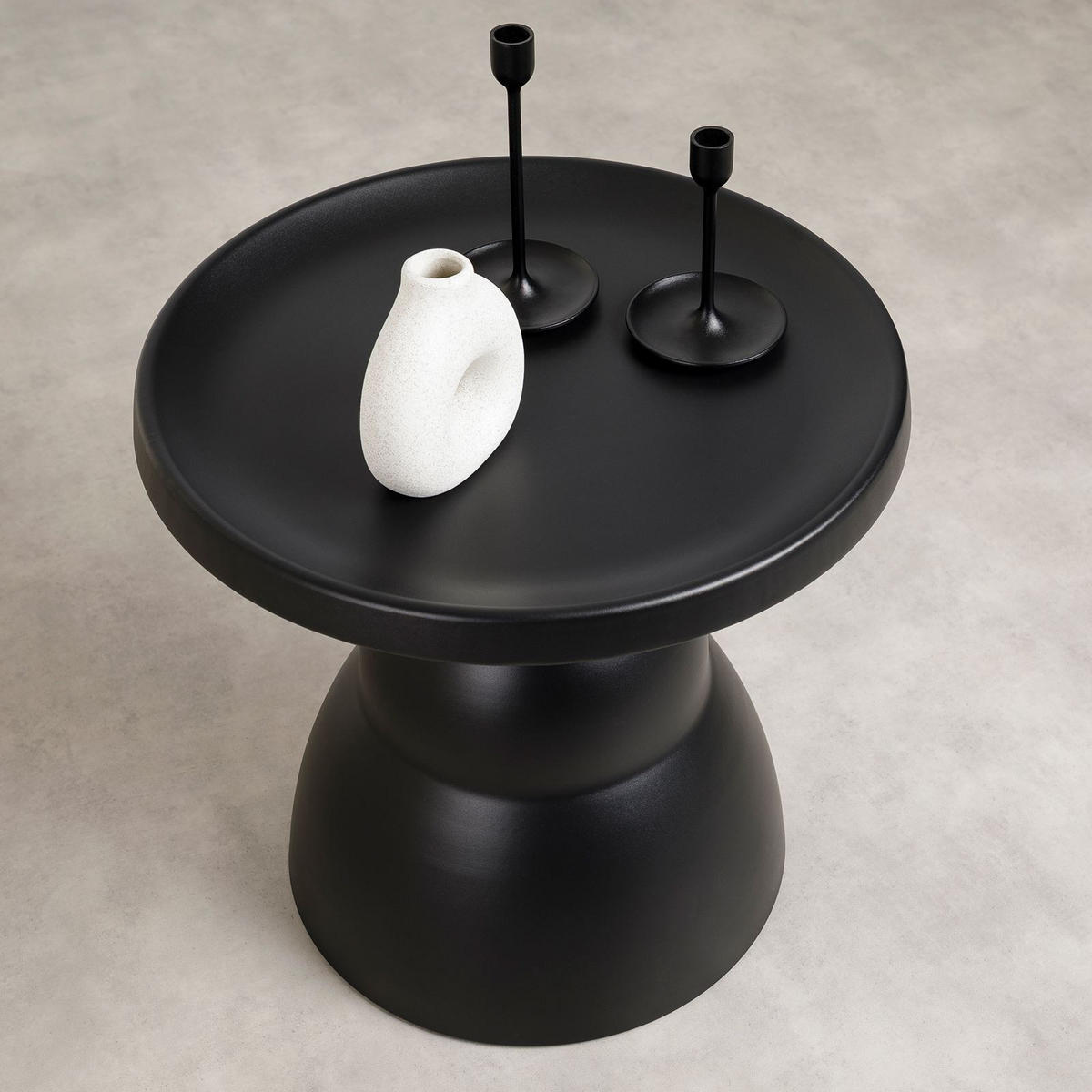 COUCHTISCH LORIS - Schwarz, Metall (50/50/48cm) - IDIMEX